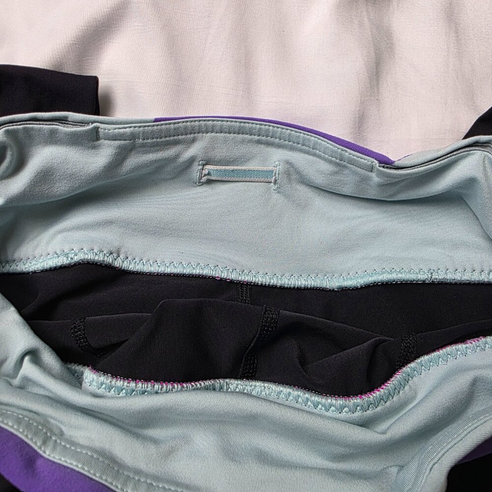 Lululemon Multicolor Waistband Black Leggings - Picture 3 of 5